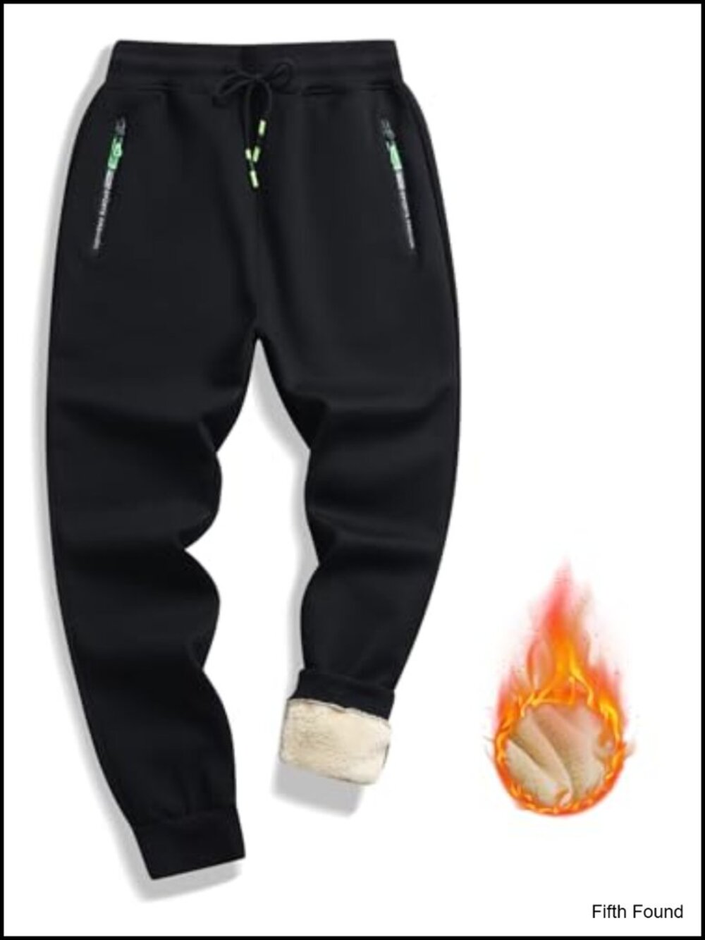 Sherpa Lined Sweatpants Winter Warm Fleece Pants